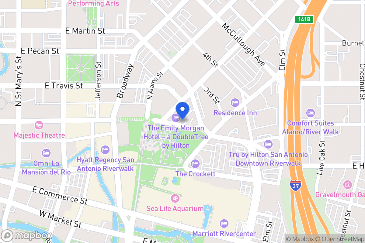Map of 713 E Houston St