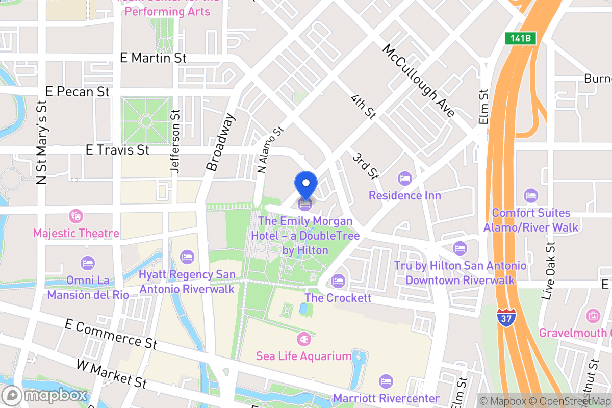 Map of 705 E Houston St