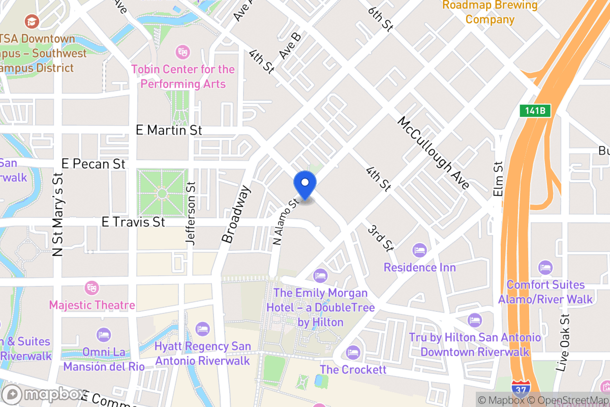 Map of 212 N Alamo St