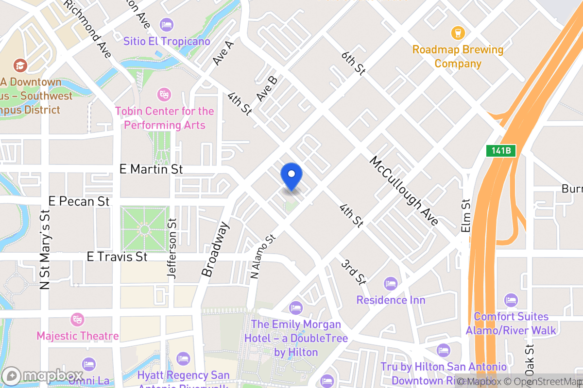 Map of 305-309 N Alamo St