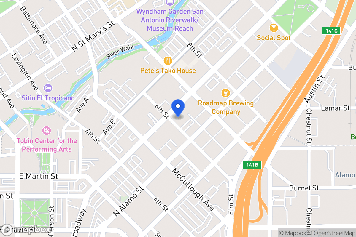 Map of 600  Broadway St