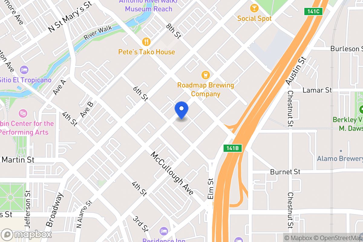 Map of 606 N Alamo St