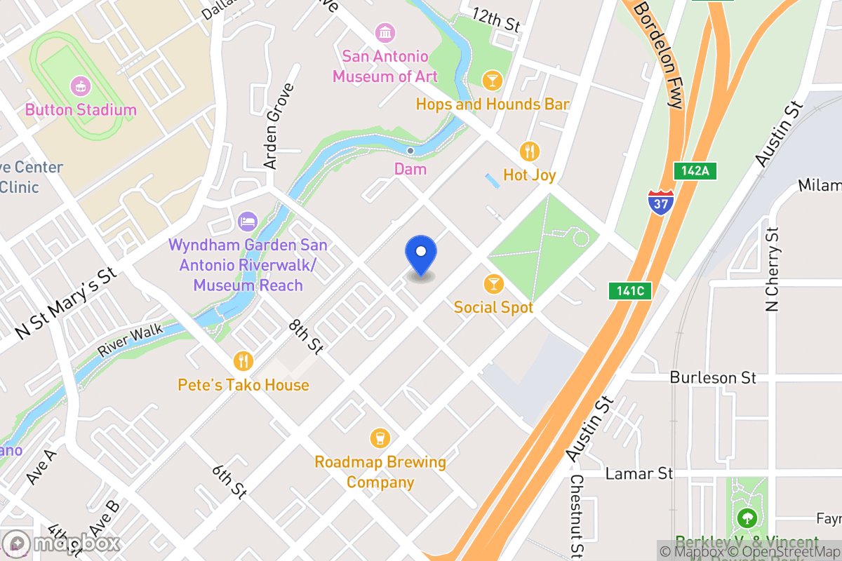 Map of 909  Broadway St