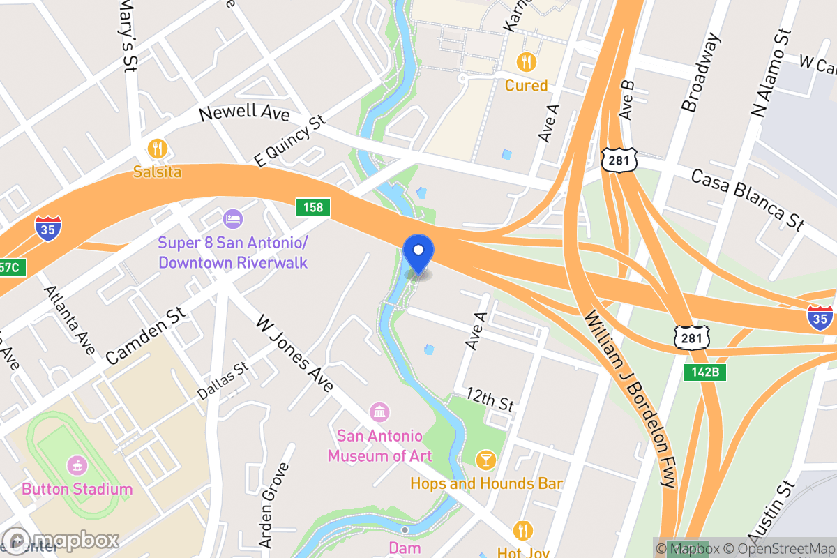Map of S 4th St