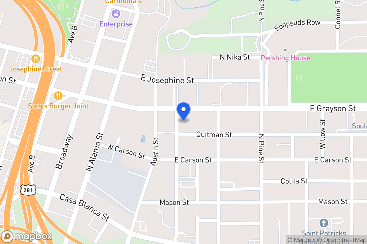 Map of 1832 N Hackberry