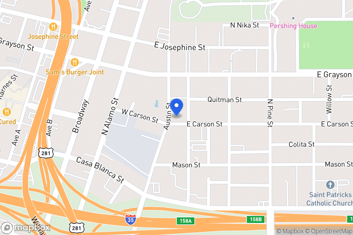 Map of 105 E Carson St
