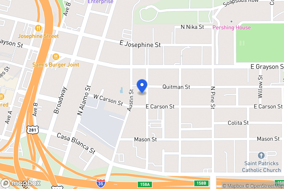 Map of 1811 N Hackberry
