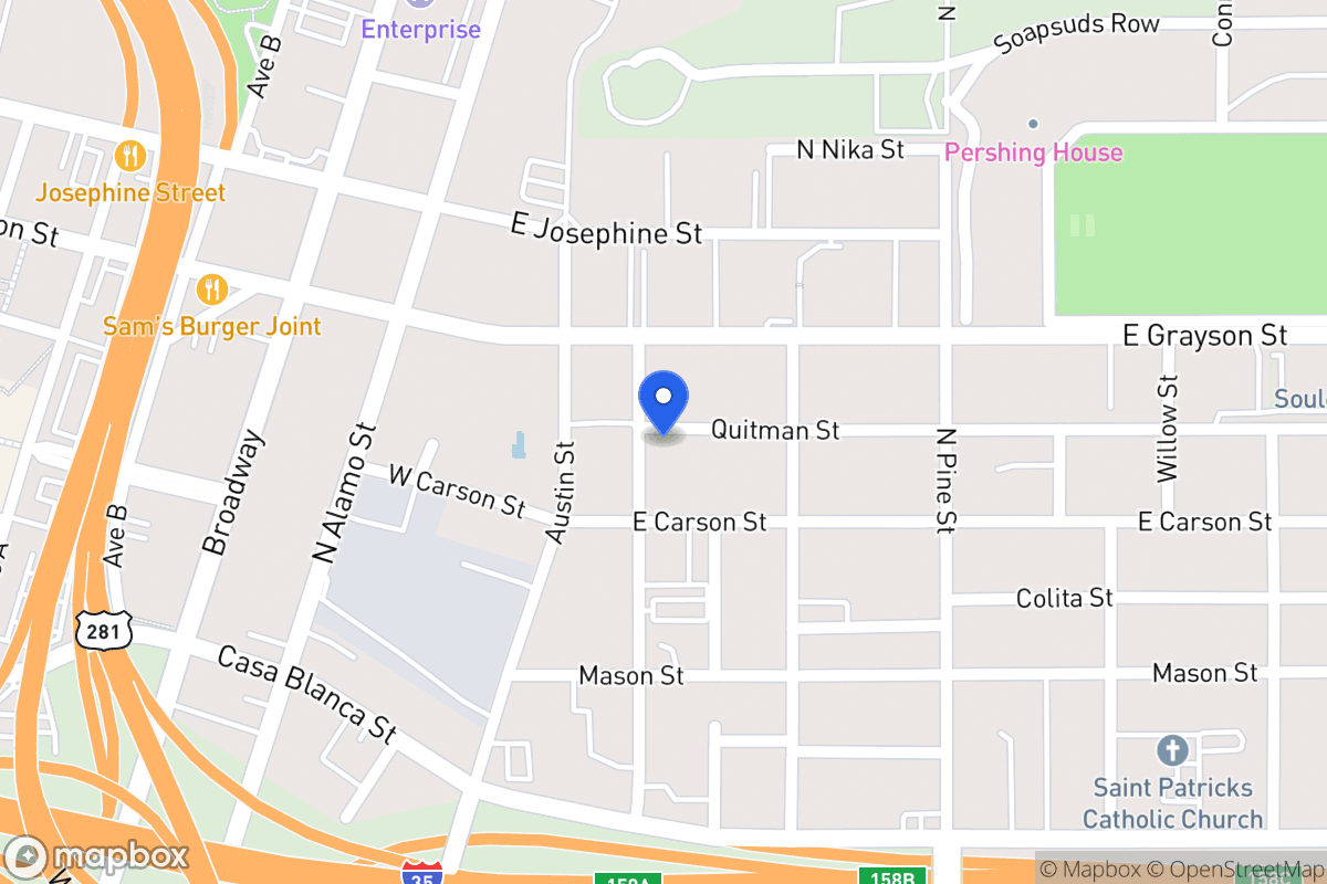 Map of 1812 N Hackberry