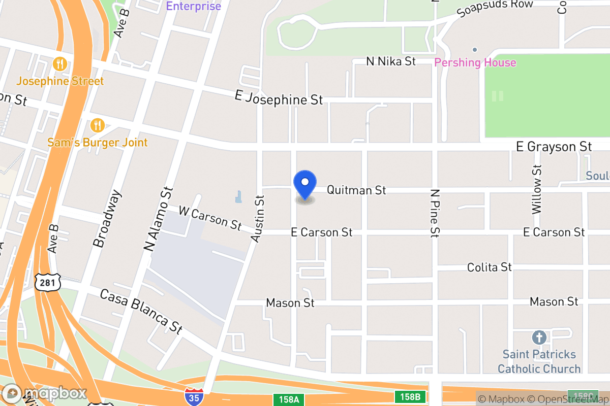 Map of 1810 N Hackberry