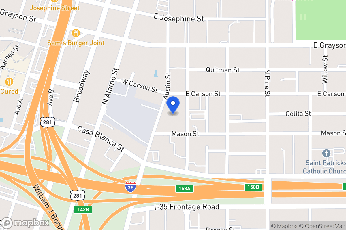 Map of 1110  Austin St
