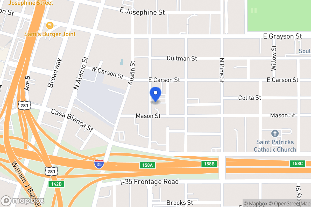 Map of 1710 N Hackberry St