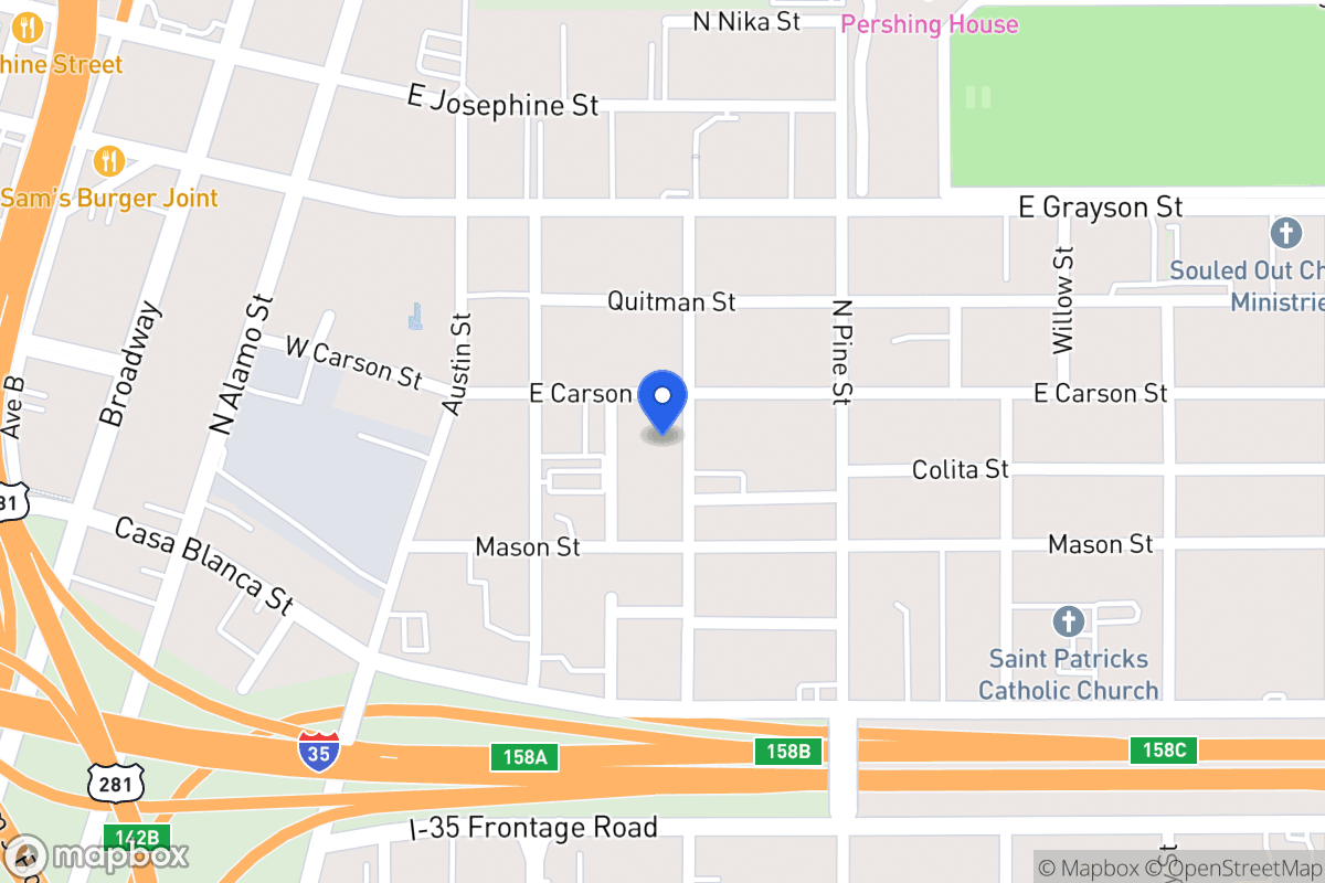 Map of 1723 N Olive St