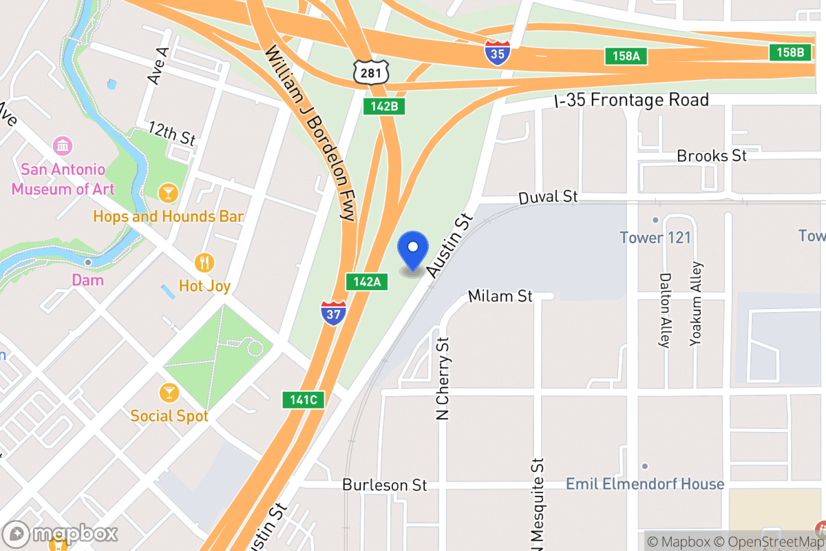 Map of 705  Austin St