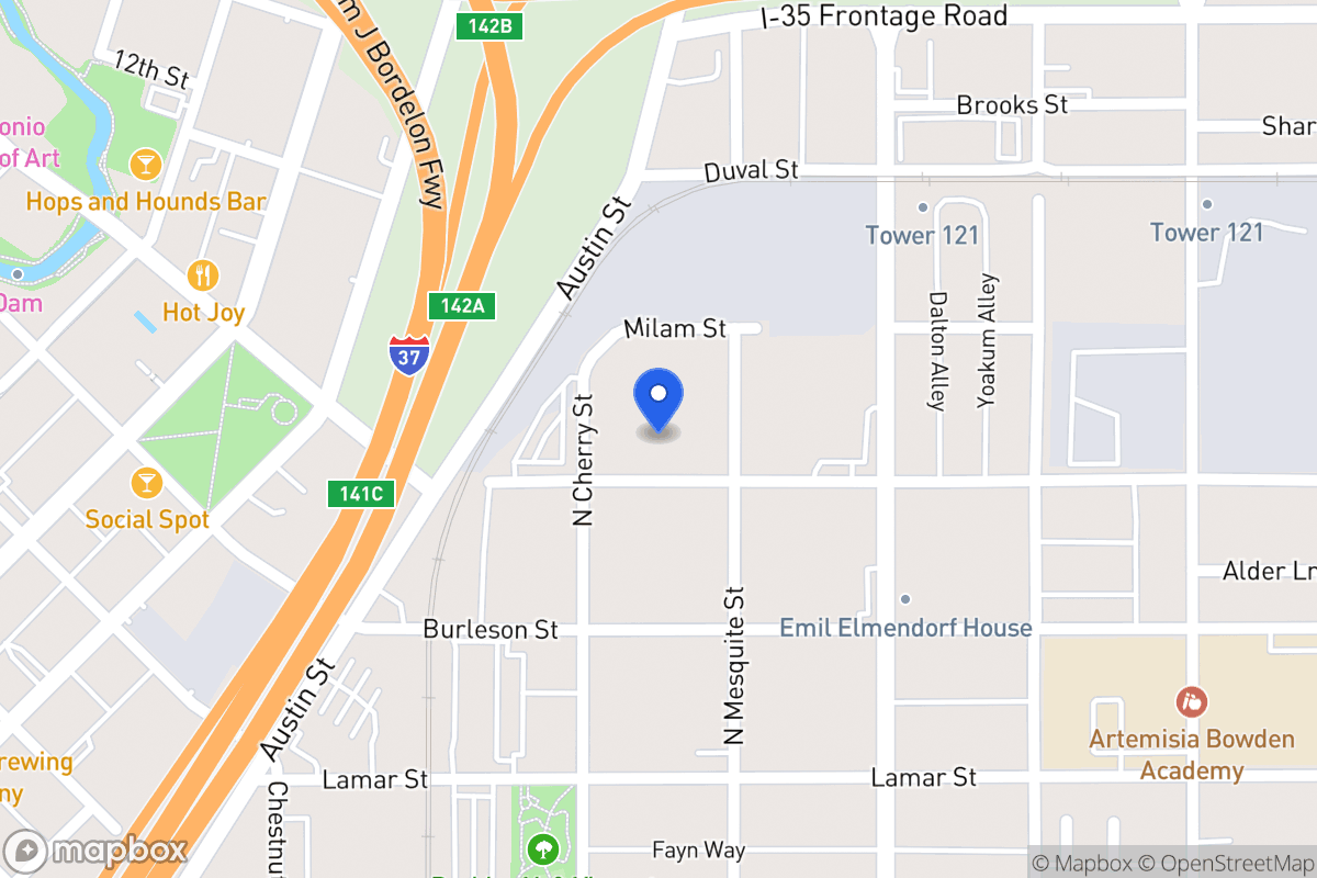 Map of 1102 N Cherry