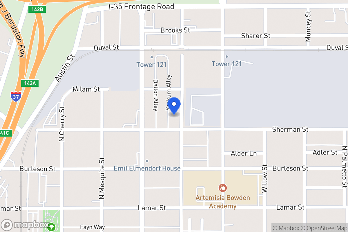 Map of 1209 N Olive St