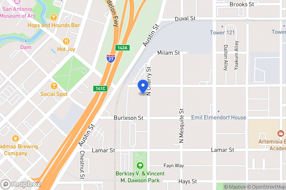 Map of 1023 N Cherry