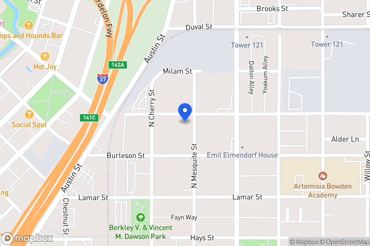 Map of 1027 N Mesquite St
