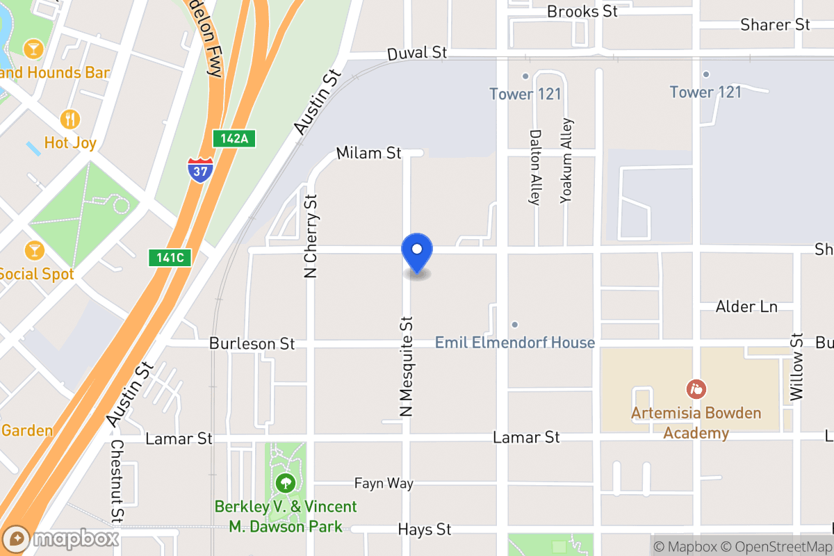 Map of 1022 N Mesquite St