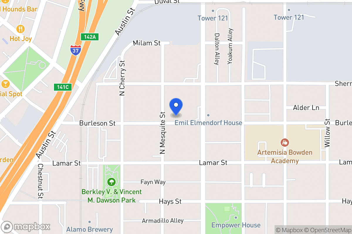 Map of 411  Burleson