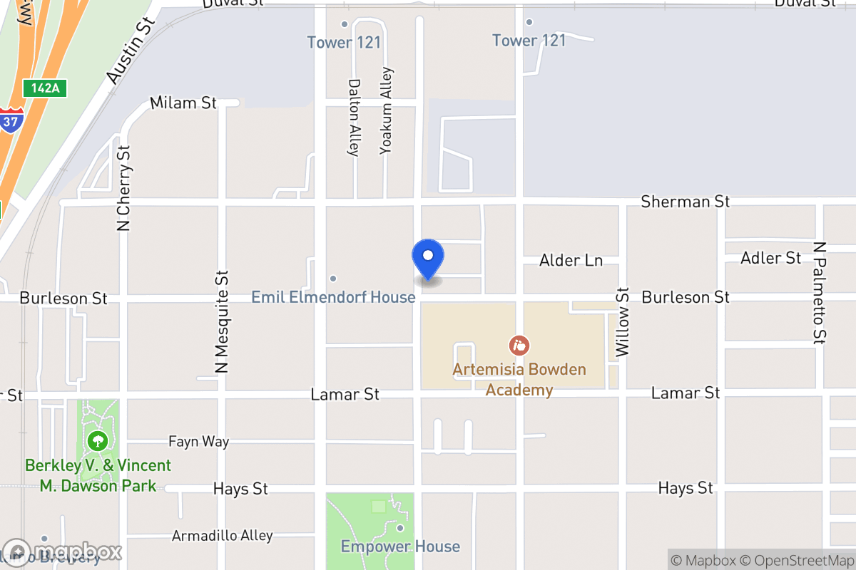 Map of 603  Burleson St