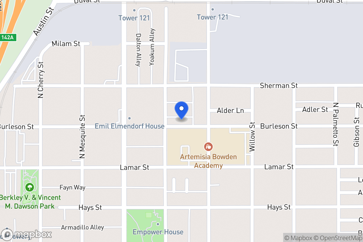 Map of 619  Burleson St
