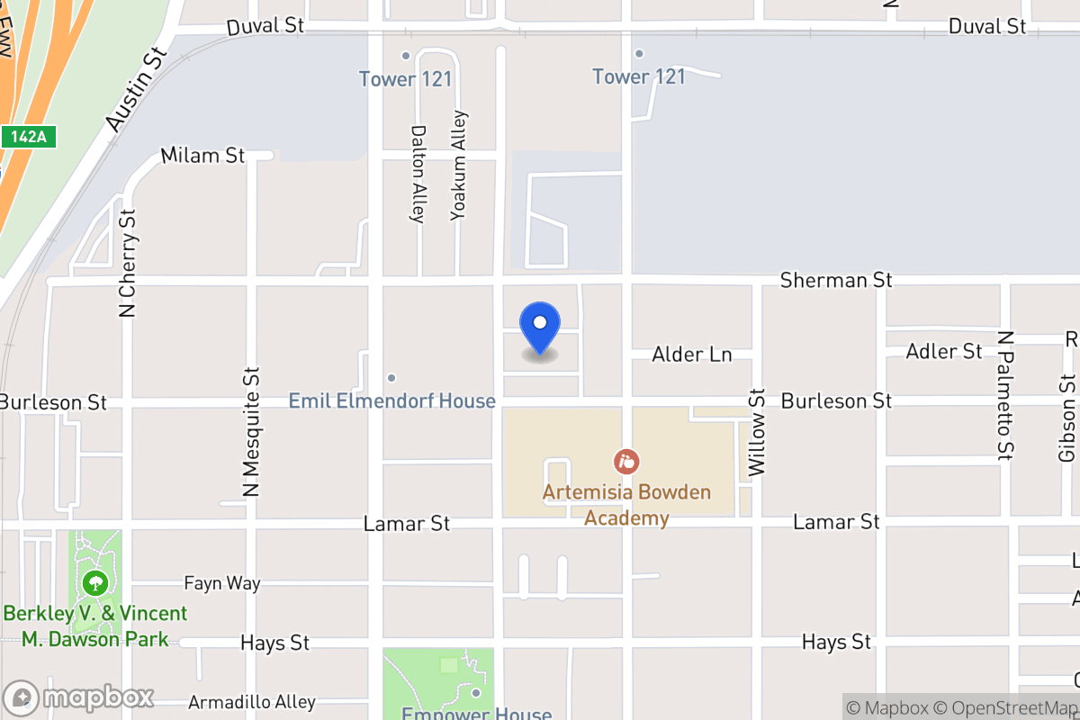Map of 1122 N Olive St