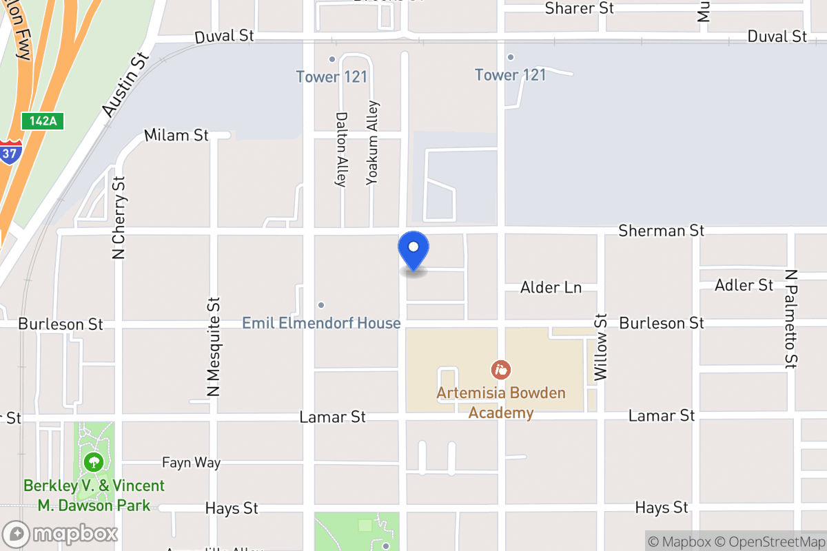 Map of 1162 N Olive St