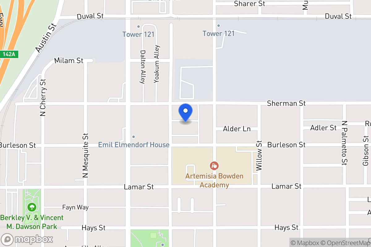 Map of 1150 N Olive St