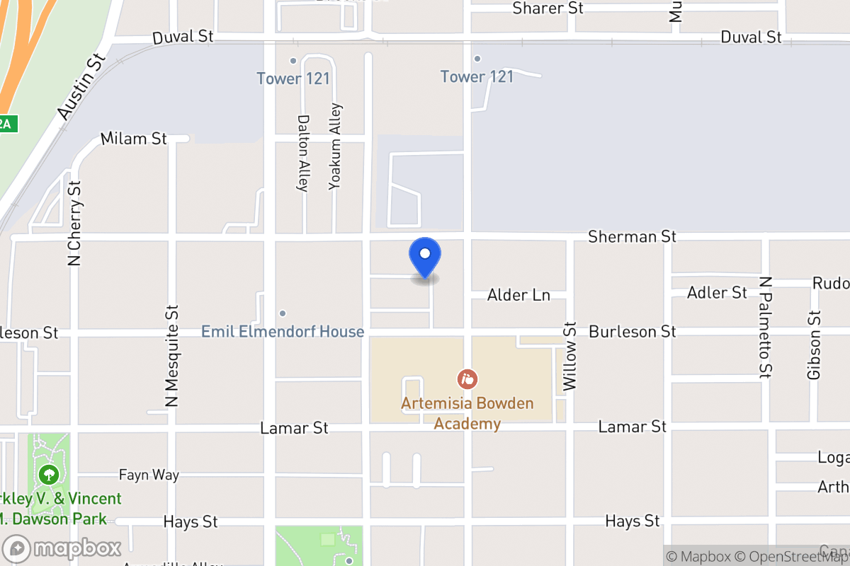 Map of 1138 N Olive St