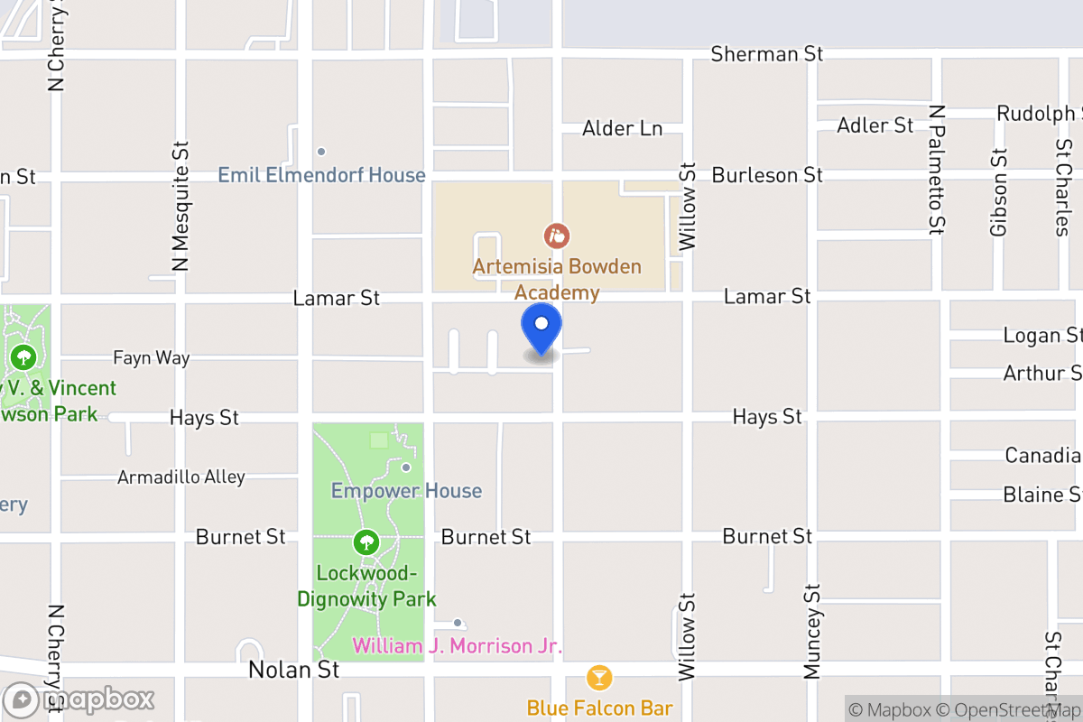Map of 909 N Pine St