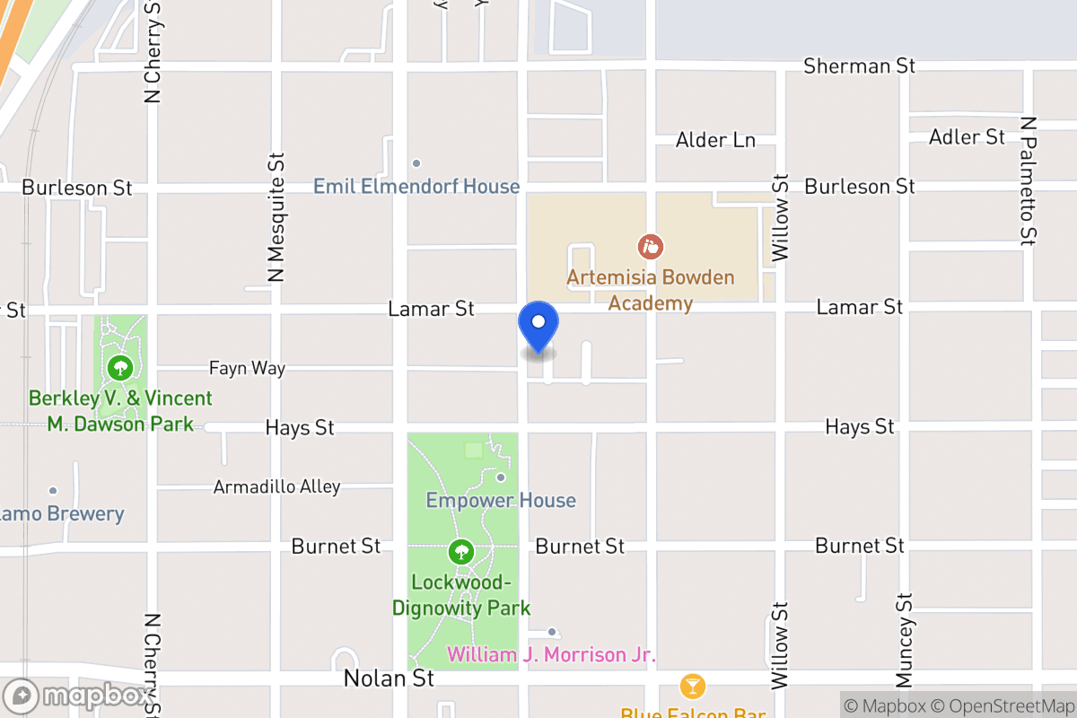 Map of 922 N Olive St