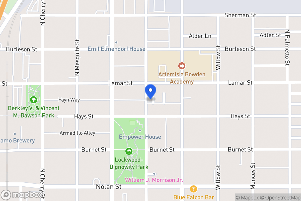 Map of 918 N Olive St