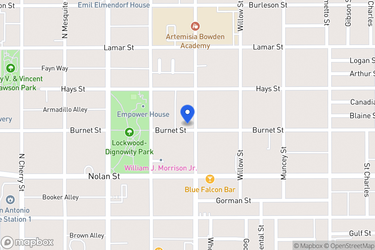 Map of 801 N Pine St