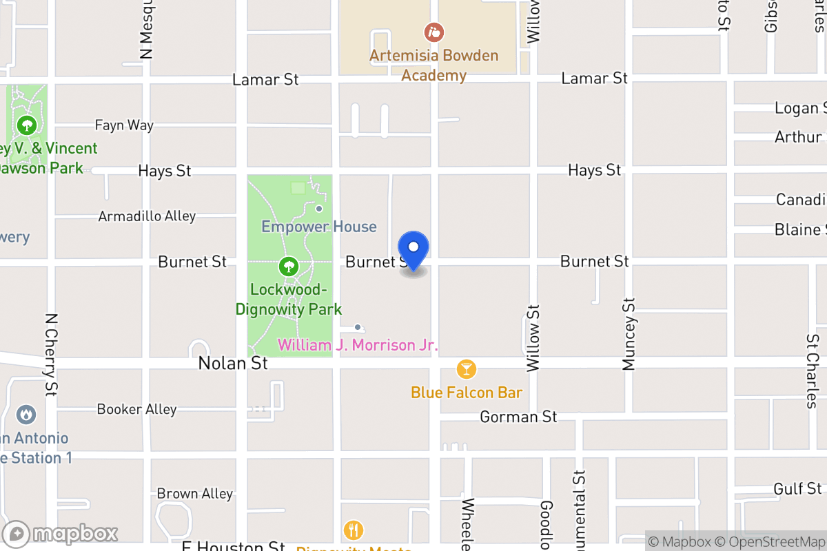 Map of 731 N Pine St