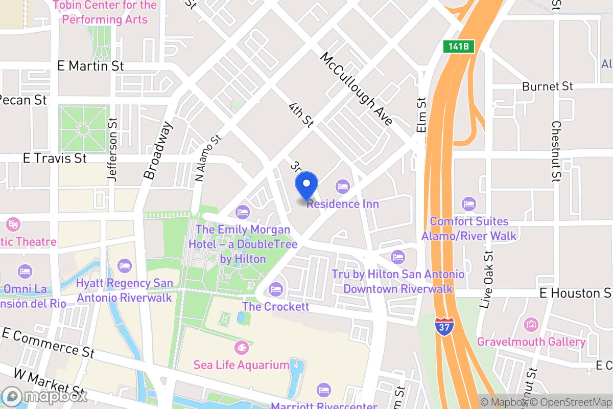 Map of 411  Bonham