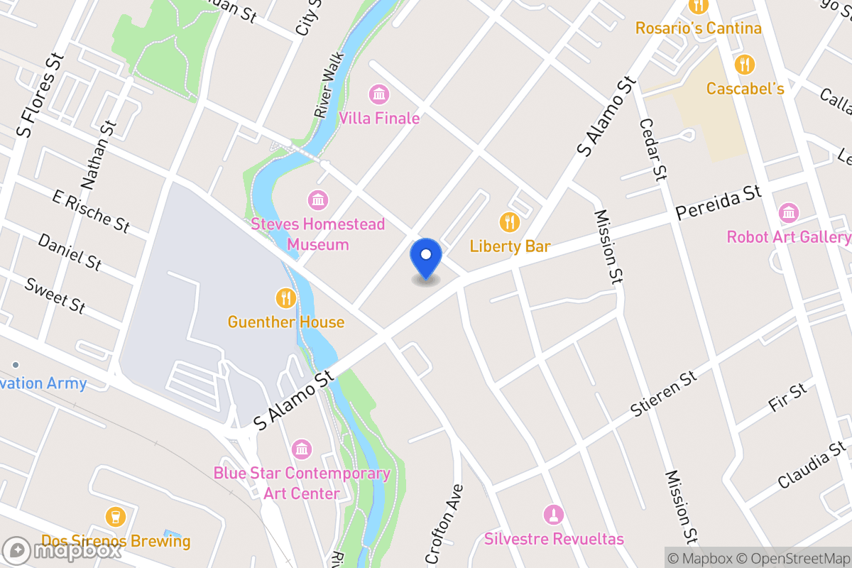 Map of 1211 S Alamo St