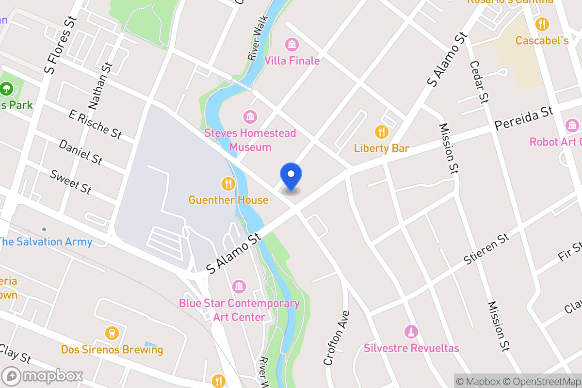 Map of 1231 S Alamo St
