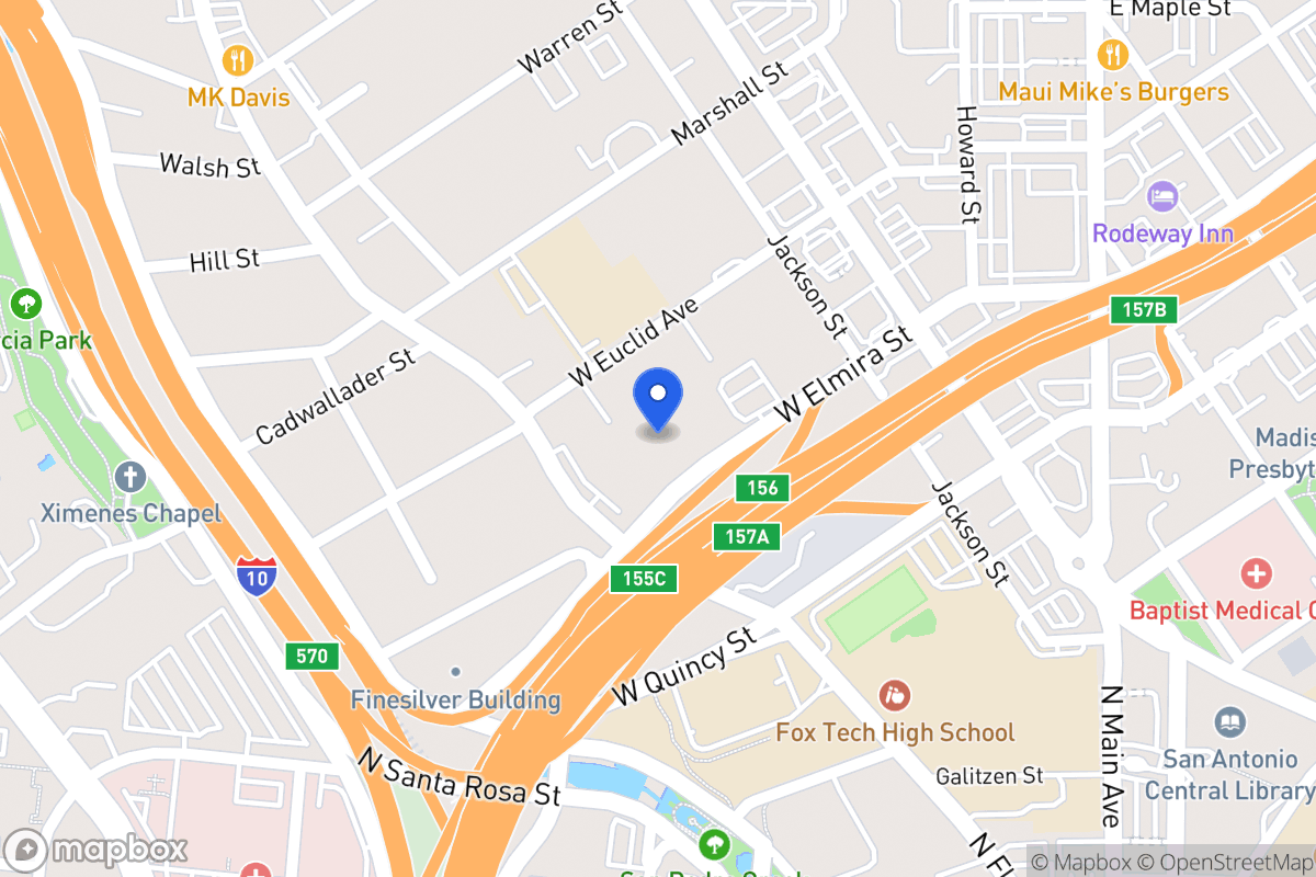 Map of 910 N Flores St