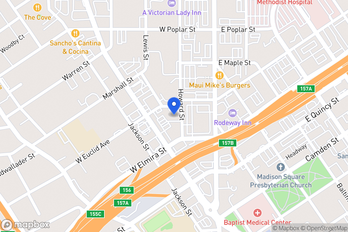 Map of 121  Howard St