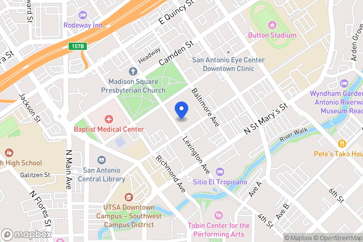 Map of 605  Augusta St