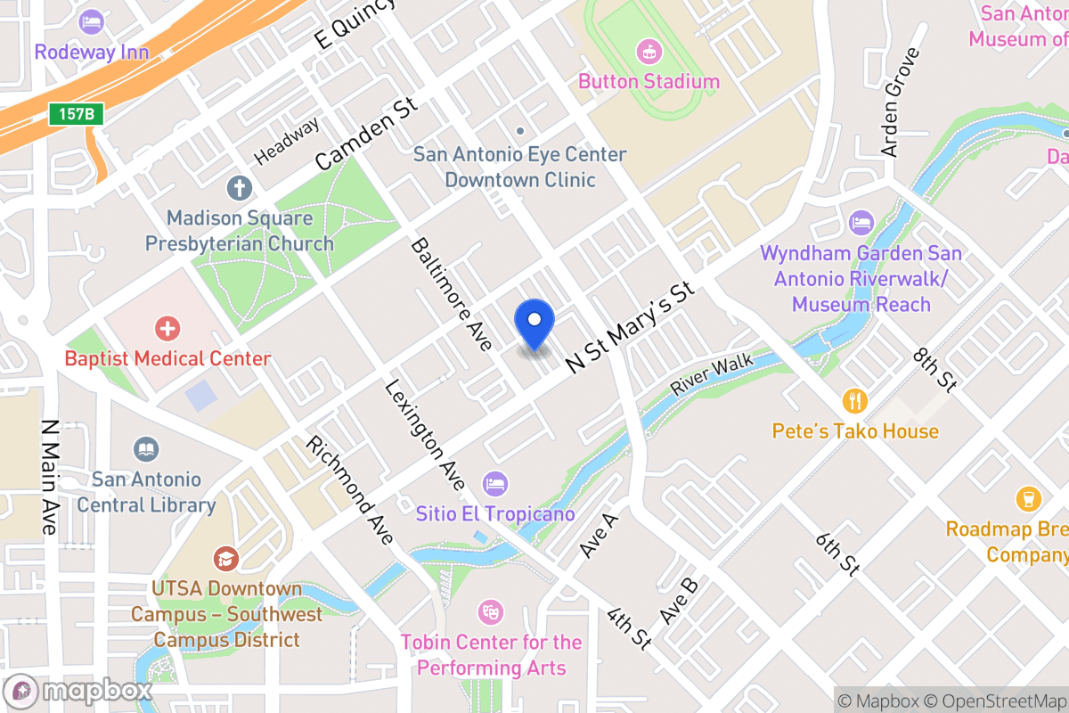 Map of 1005 N Saint Marys St