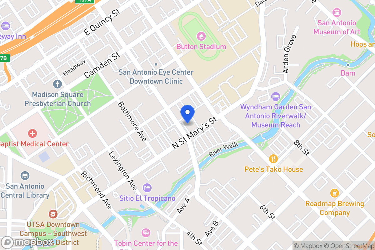 Map of 1107 N Saint Marys St