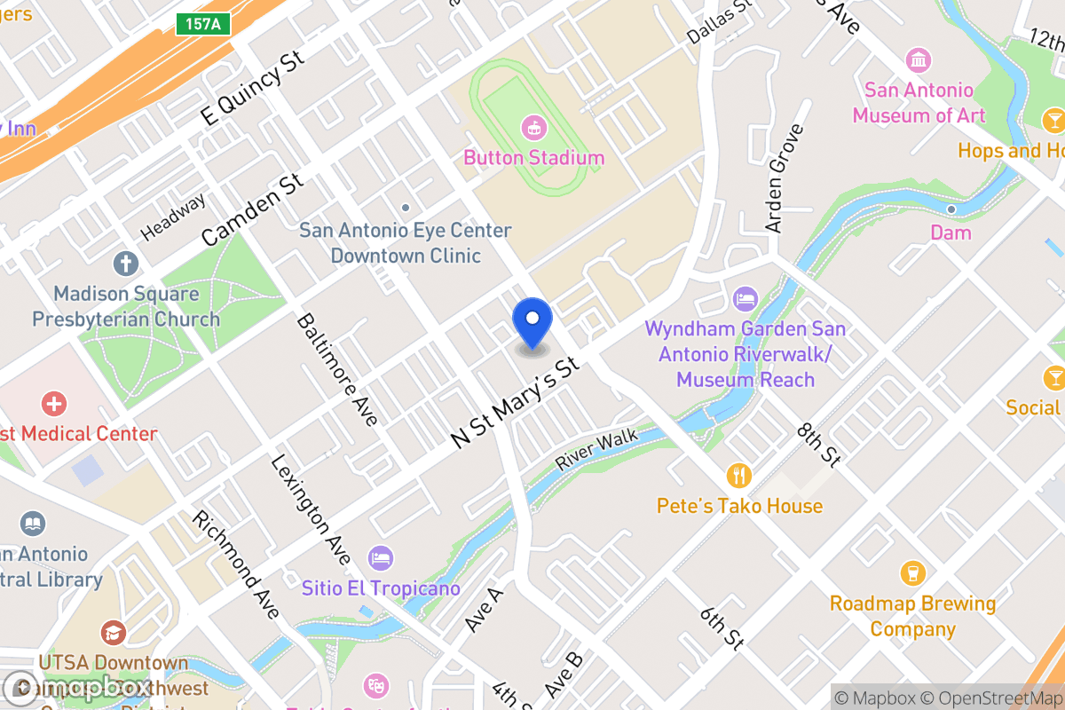 Map of 1111 N Saint Marys St