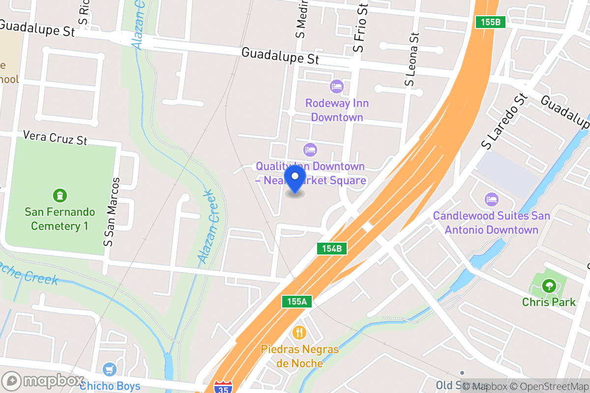 Map of 1103 S Frio St