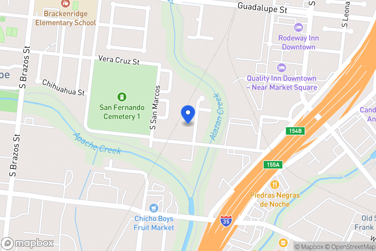 Map of 1211 S Comal