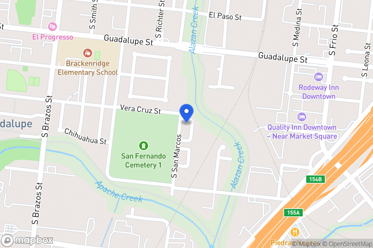 Map of 1114 S San Marcos