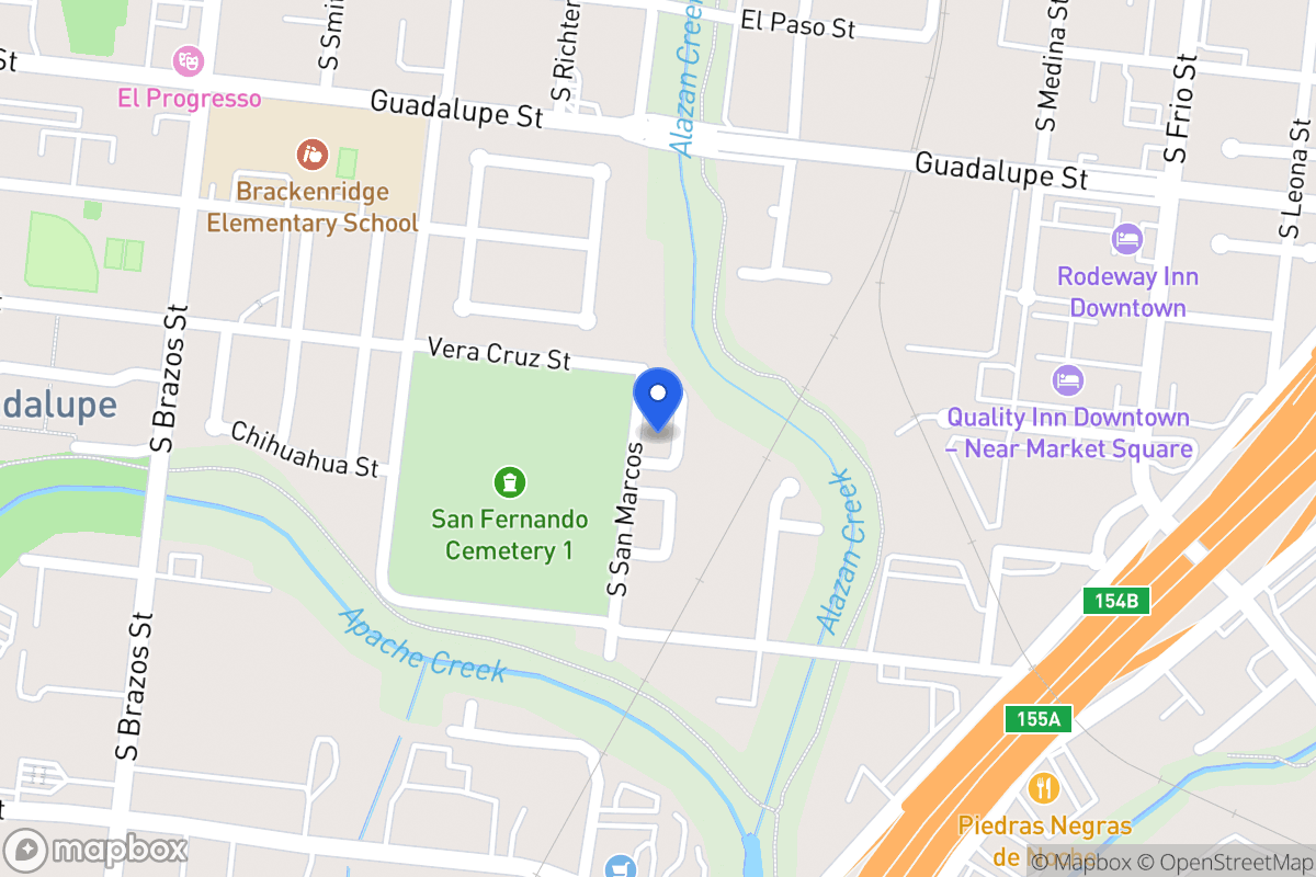 Map of 1118 S San Marcos