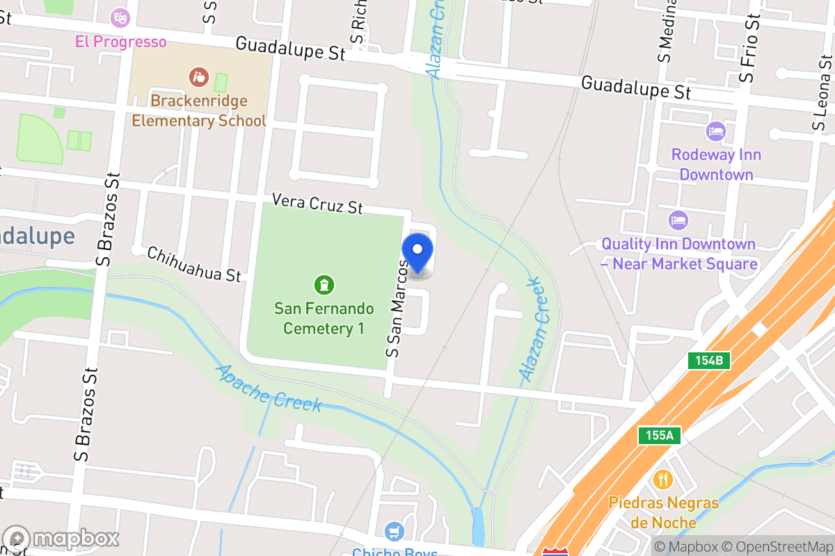 Map of 1122 S San Marcos