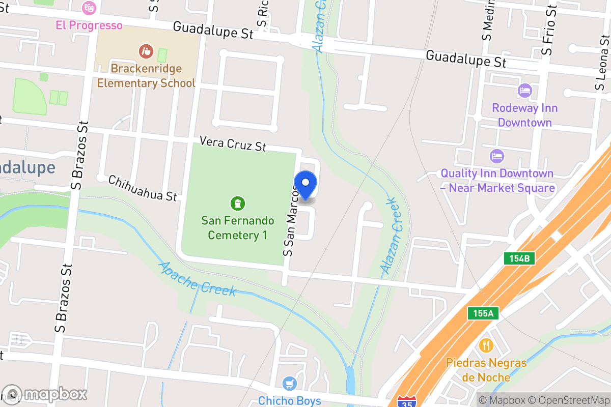 Map of 1124 S San Marcos