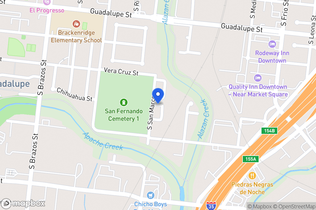 Map of 1126 S San Marcos